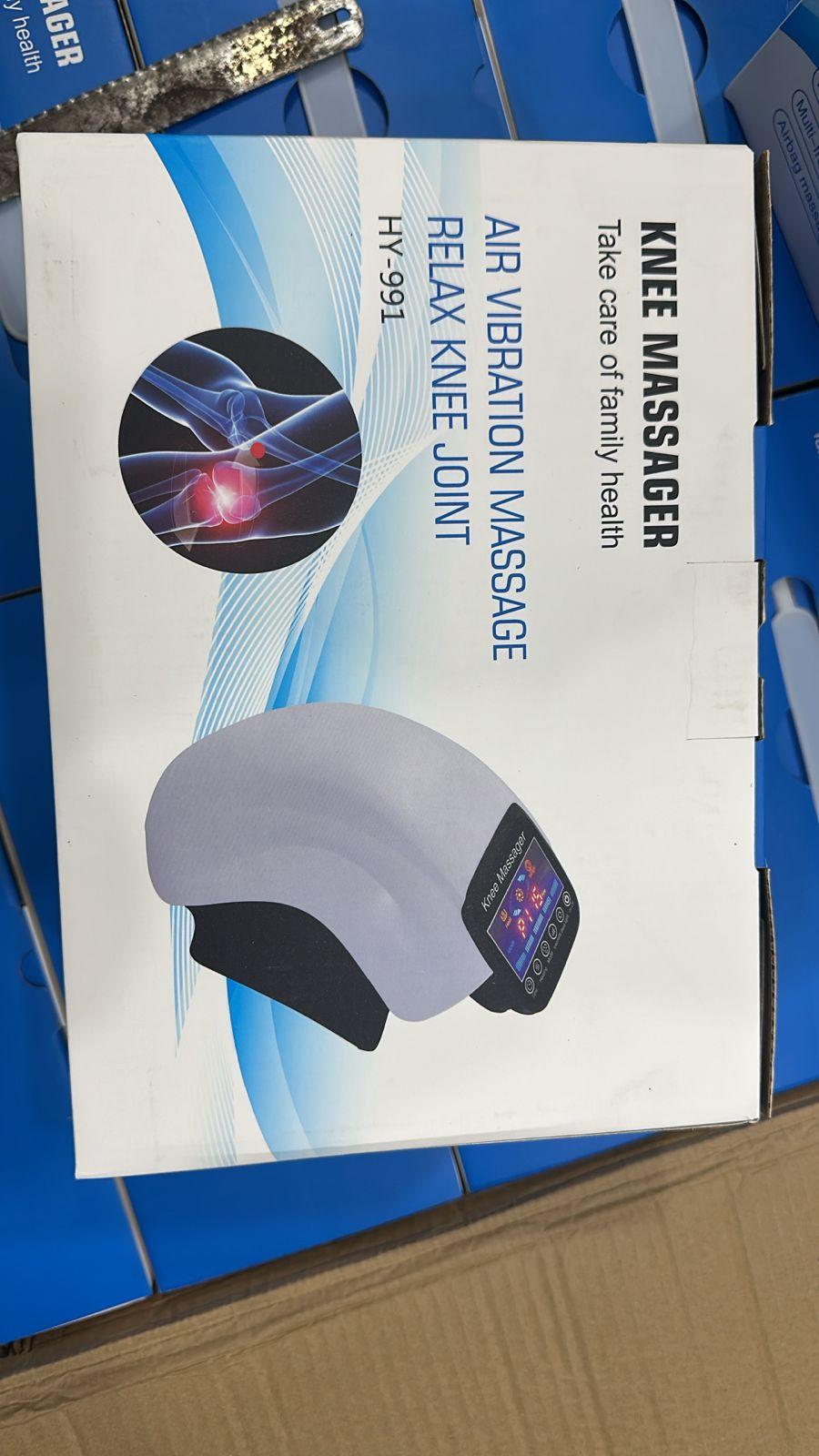 White Knee Massager with Heat Relief ABS Plastic