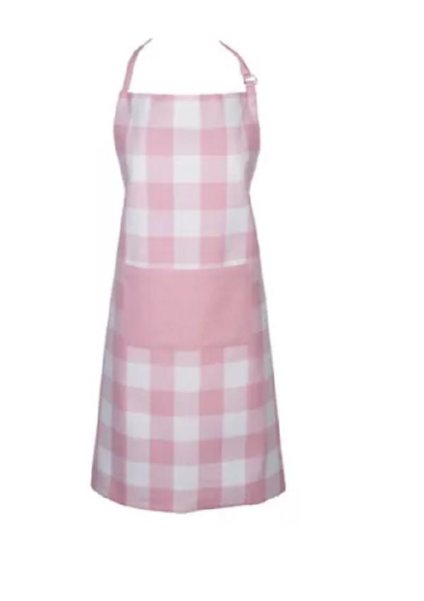 Premium Cotton Apron Black Blue Pink 31x28"