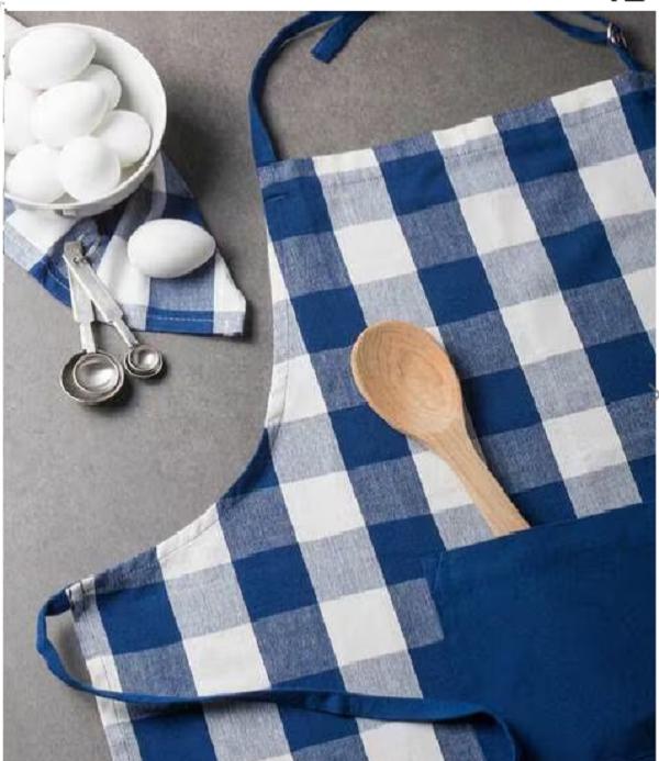 Premium Cotton Apron Black Blue Pink 31x28"