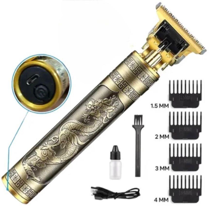 Rechargeable Hair Trimmer for Men Brown Silver
