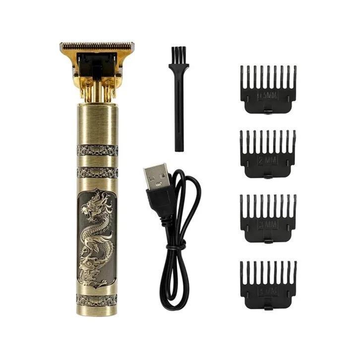 Rechargeable Hair Trimmer for Men Brown Silver