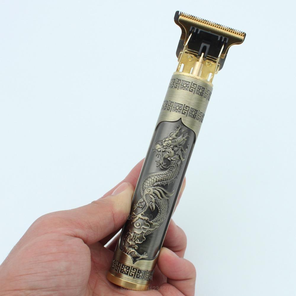 Rechargeable Hair Trimmer for Men Brown Silver