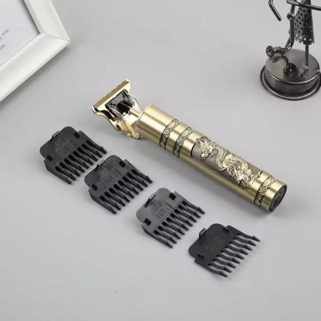 Rechargeable Hair Trimmer for Men Brown Silver