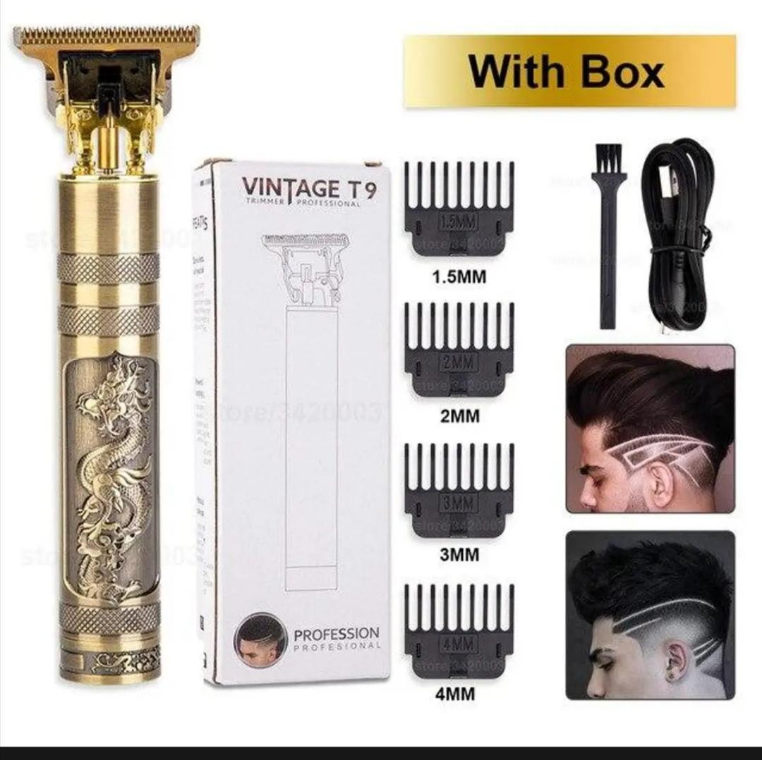 Rechargeable Hair Trimmer for Men Brown Silver