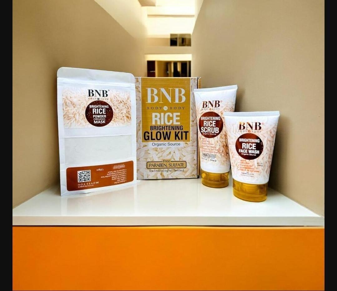 BNB Rice Glow Kit + Havelyn Hair Food 2 in 1 Set