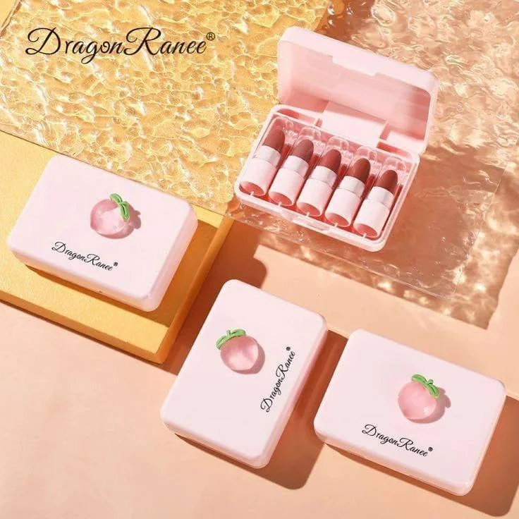 High Pigmented Lipstick Set - 5 Pcs Creamy, Bold Colors & Luxurious Finish