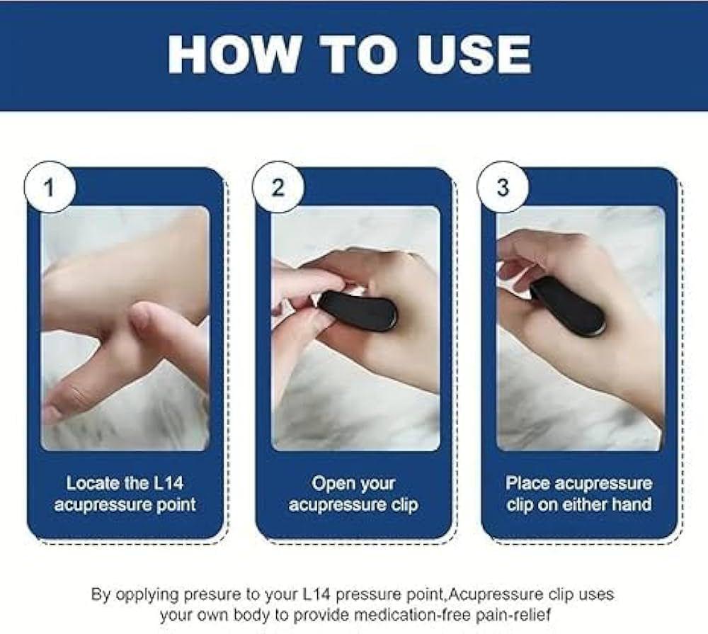 Sugar Control Acupressure Clip Black Plastic