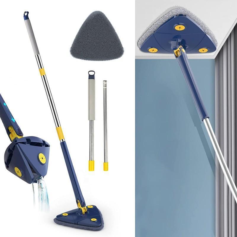Blue Triangular Mop for Home Cleaning ABS Plastic