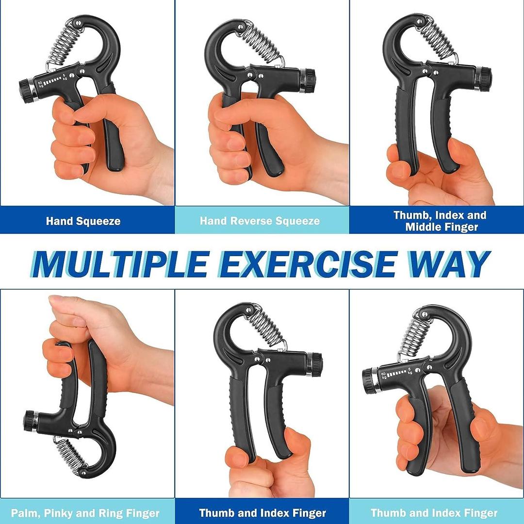 Adjustable Black Hand Gripper 5kg-60kg ABS