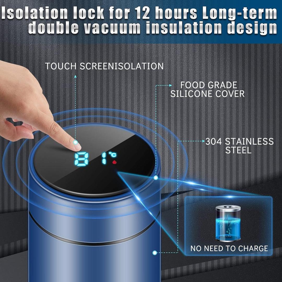 Premium Insulated Stainless Steel Water Bottle with Digital Temp Display
