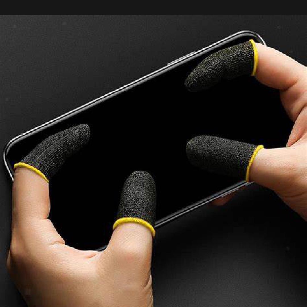 Black Velvet Thumb Sleeves for Mobile Gaming