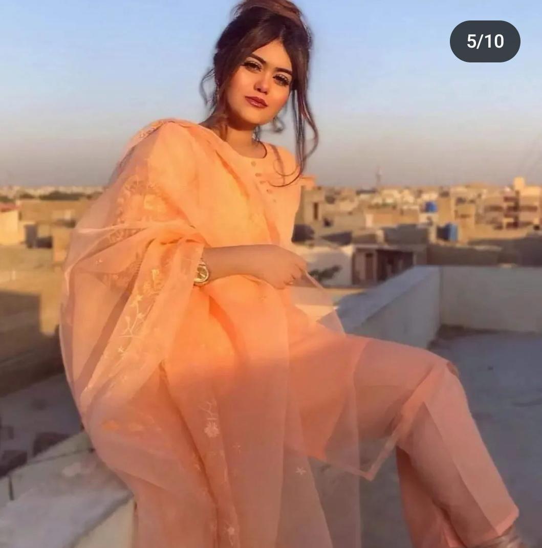 Peach Embroidered 3-Piece Suit for Women