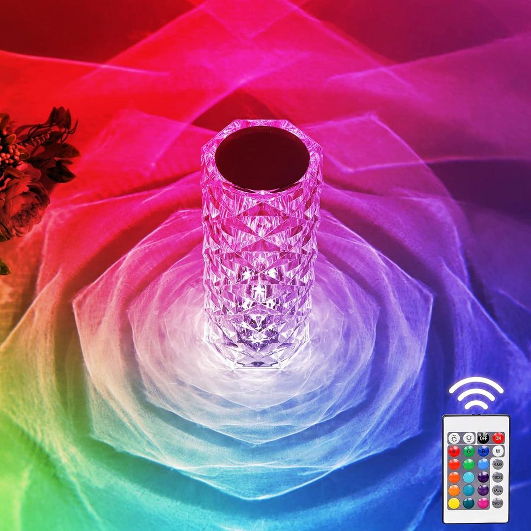 Rechargeable RGB Table Lamp 16 Colors Gradient White ABS