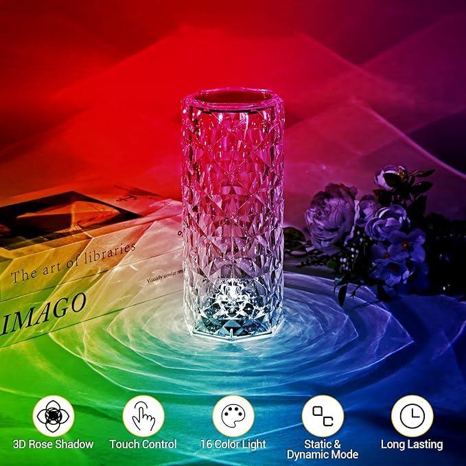 Rechargeable RGB Table Lamp 16 Colors Gradient White ABS