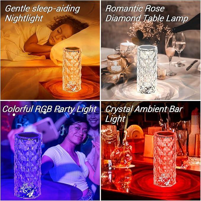 Rechargeable RGB Table Lamp 16 Colors Gradient White ABS