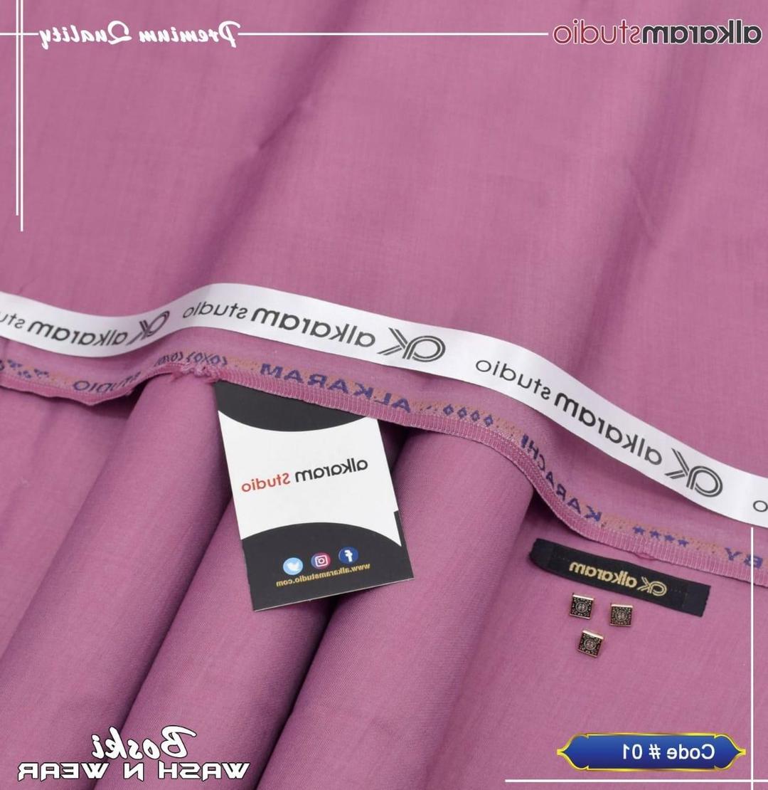 Premium Boski Plain Pink Suit for Men
