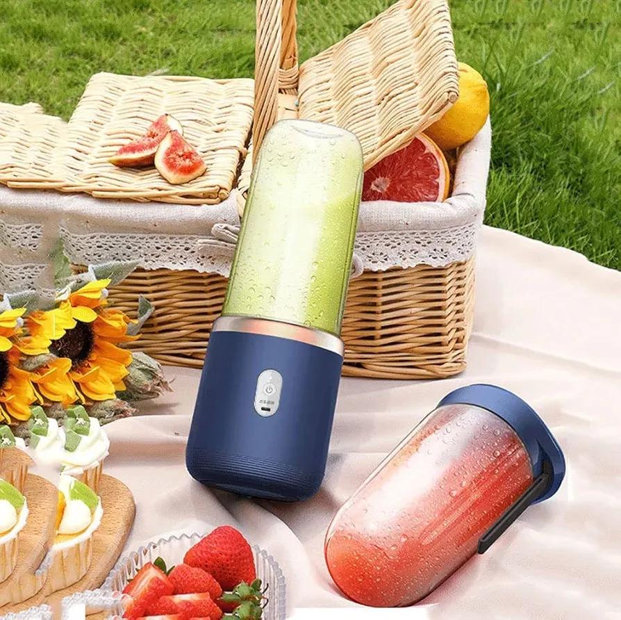 Electric Juicer Blender Blue ABS 2 Cup