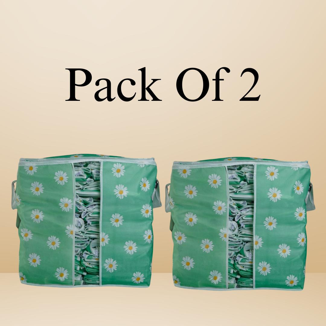 Blue Floral Storage Bags Pack of 2