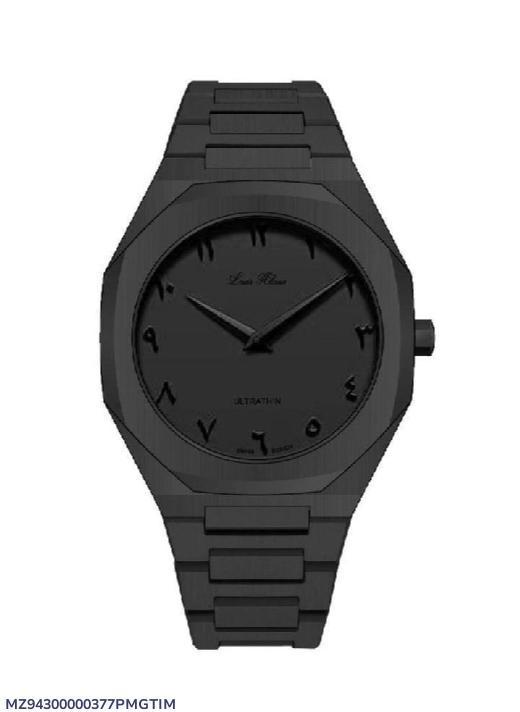 Black Luxury Watch for Men Water Resistant Stainless Steel