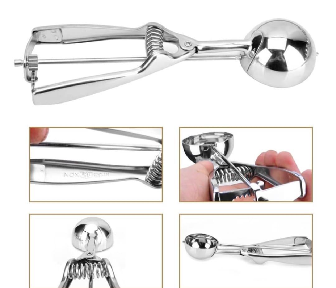 Stainless Steel Ice Cream Scoop for Home & Parties