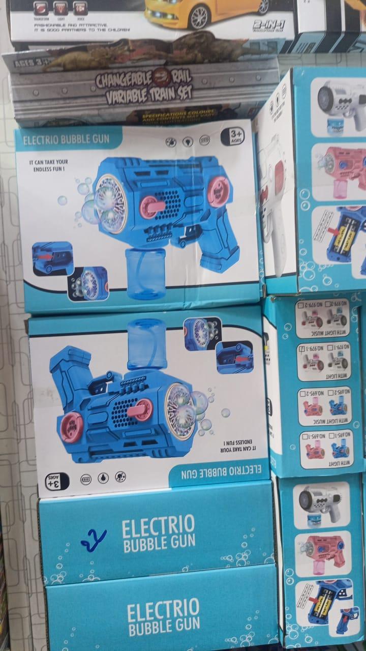 Electric Bubble Gun with LED Lights & Music Blue Pink