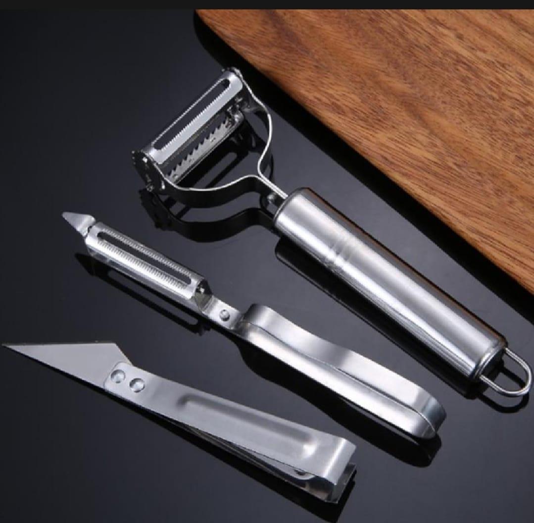 Stainless Steel Potato Peeler Silver 1 Pc Compact Kitchen Tool