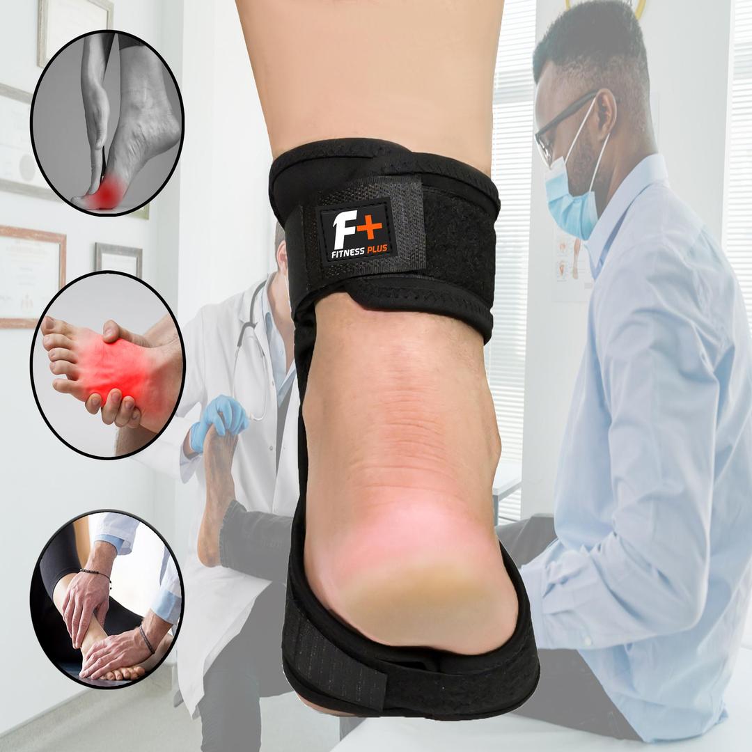 Black Adjustable Knee Support Brace with Foam Roller