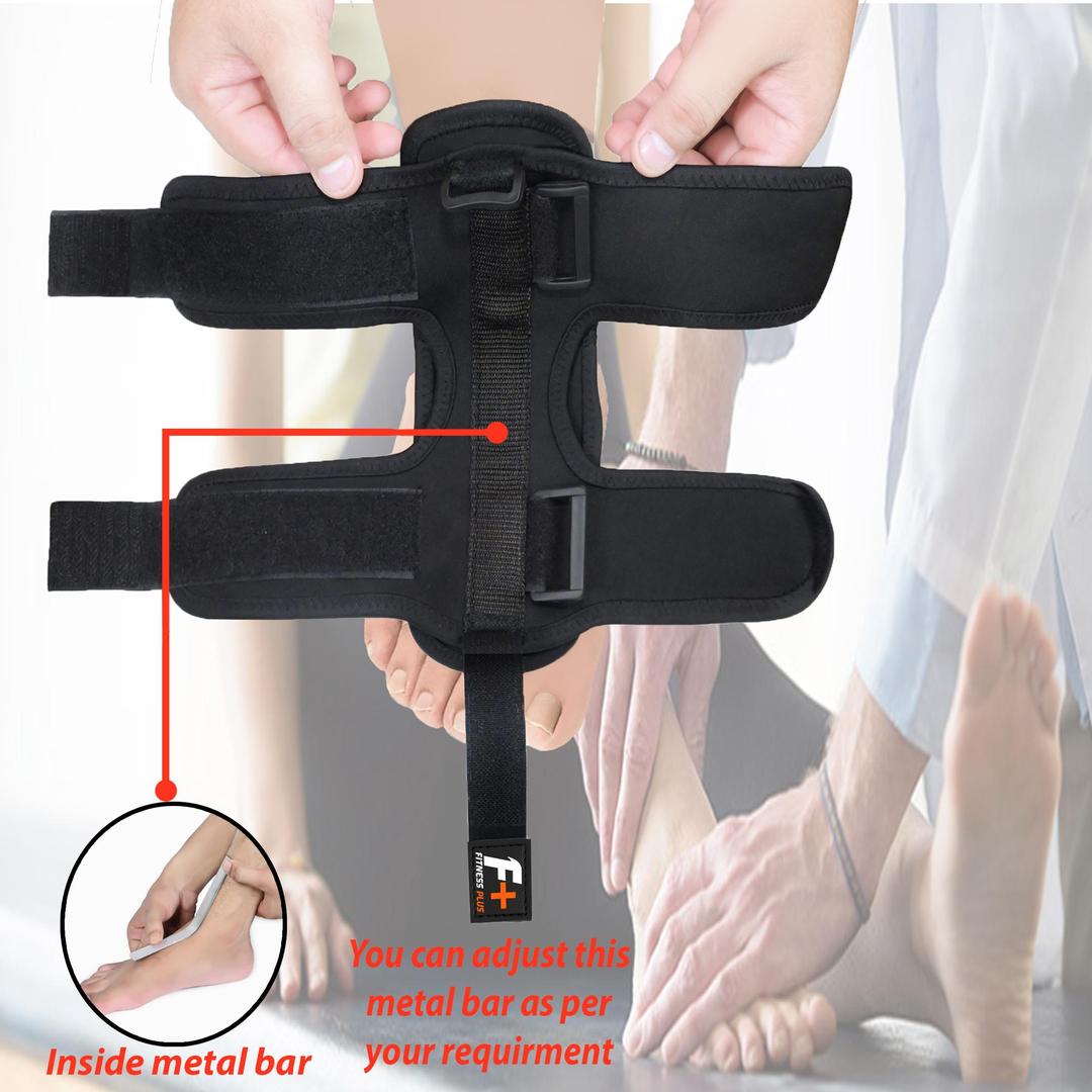 Black Adjustable Knee Support Brace with Foam Roller