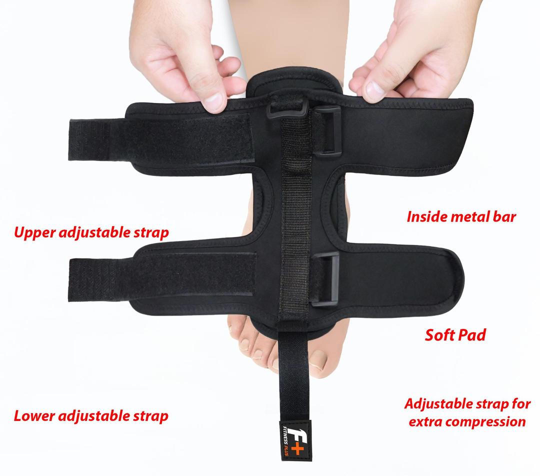 Black Adjustable Knee Support Brace with Foam Roller