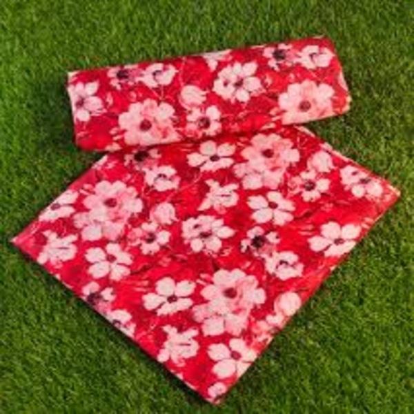 Women Red Floral Polo Cotton Suit 2.5 Gazz
