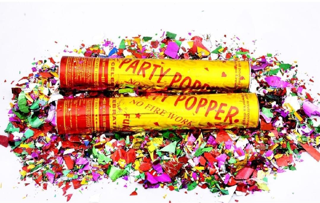 Multicolor Party Poppers 5 Pcs Celebration Decor