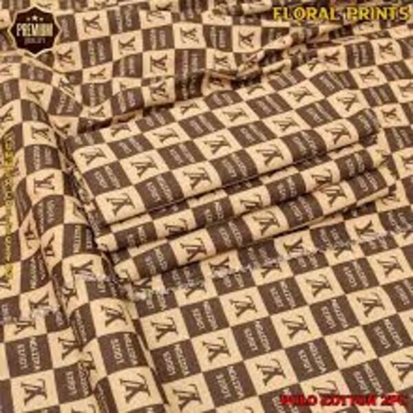Louis Vuitton Printed Polo Cotton 2-Piece Suit Brown