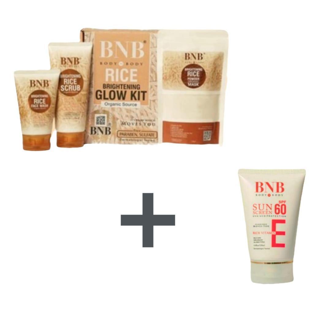 BNB Rice Glow Kit + SPF 60 Sun Screen