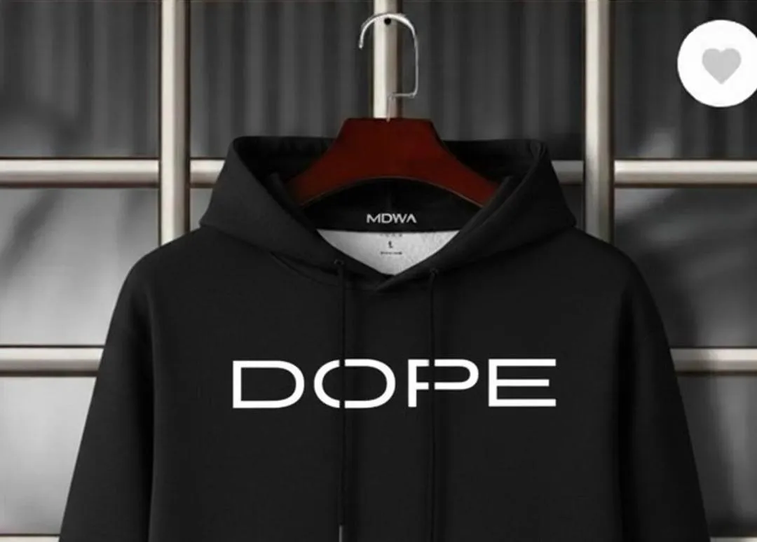 Men Black DOPE Cotton Hoodie Winter Pakistan