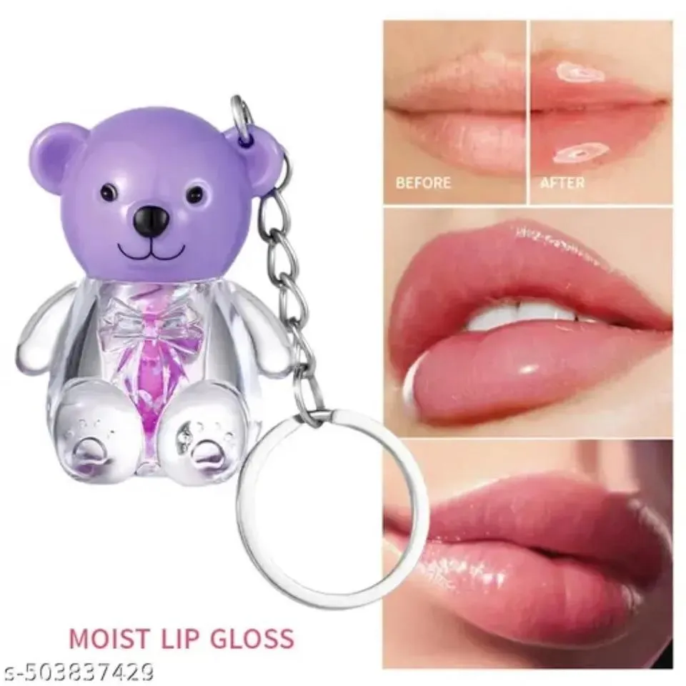Teddy Bear Lip Oil Glossy Flavored Pack of 6