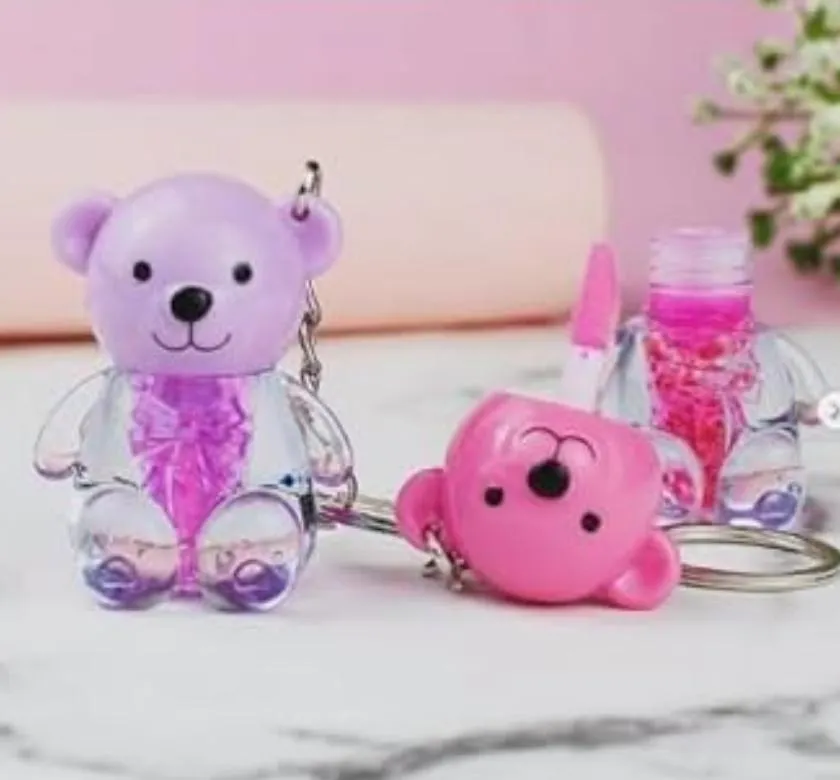 Teddy Bear Lip Oil Glossy Flavored Pack of 6