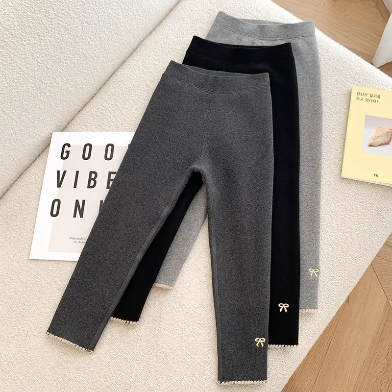 Korean Inspired Velvet Lined Leggings for Kids 90-130cm