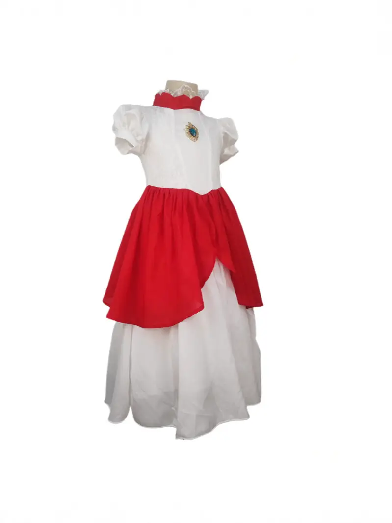 Pink Princess Peach Dress for Girls Birthday Party Wear