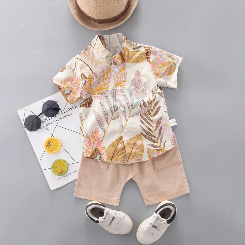 Cotton Two-Piece Suit for Boys 1-4Yr Summer Casual Wear