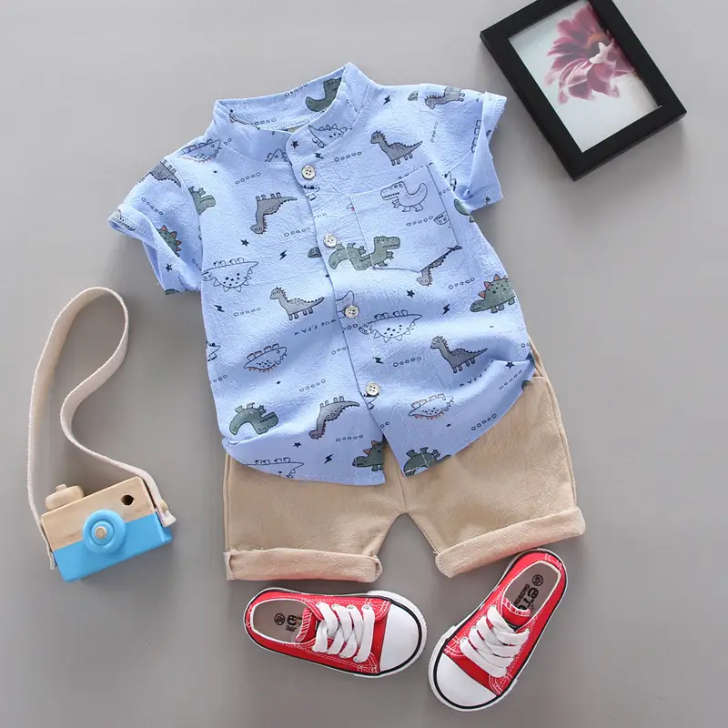 Cotton Two-Piece Suit for Boys 1-4Yr Summer Casual Wear