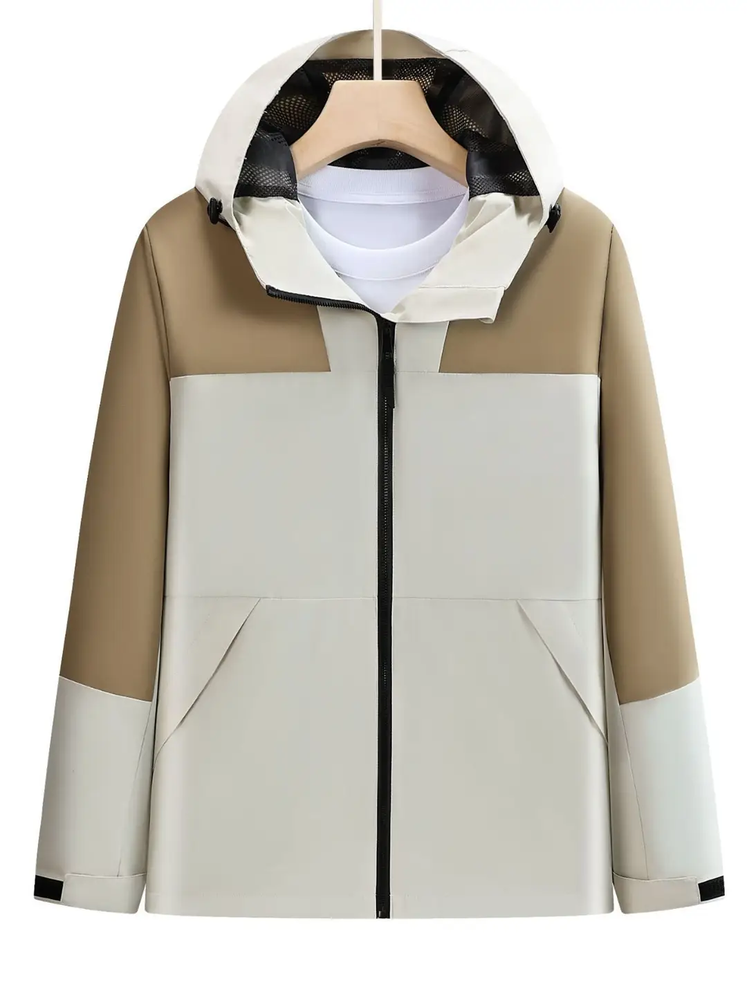 Waterproof Men's Assault Coat Custom Logo Off-White Matcha Green