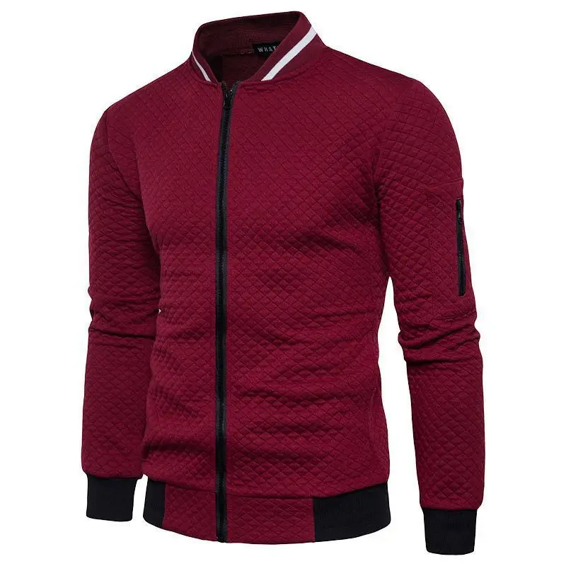 Men's White Zipper Cardigan Casual Sports Style