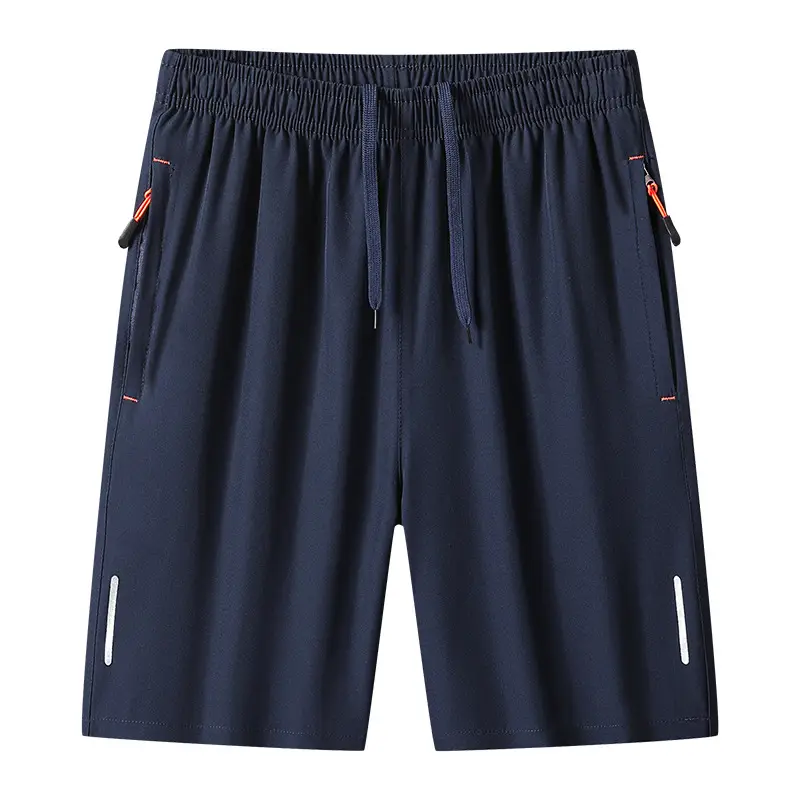 Men Black Quick-Dry Loose Shorts Summer