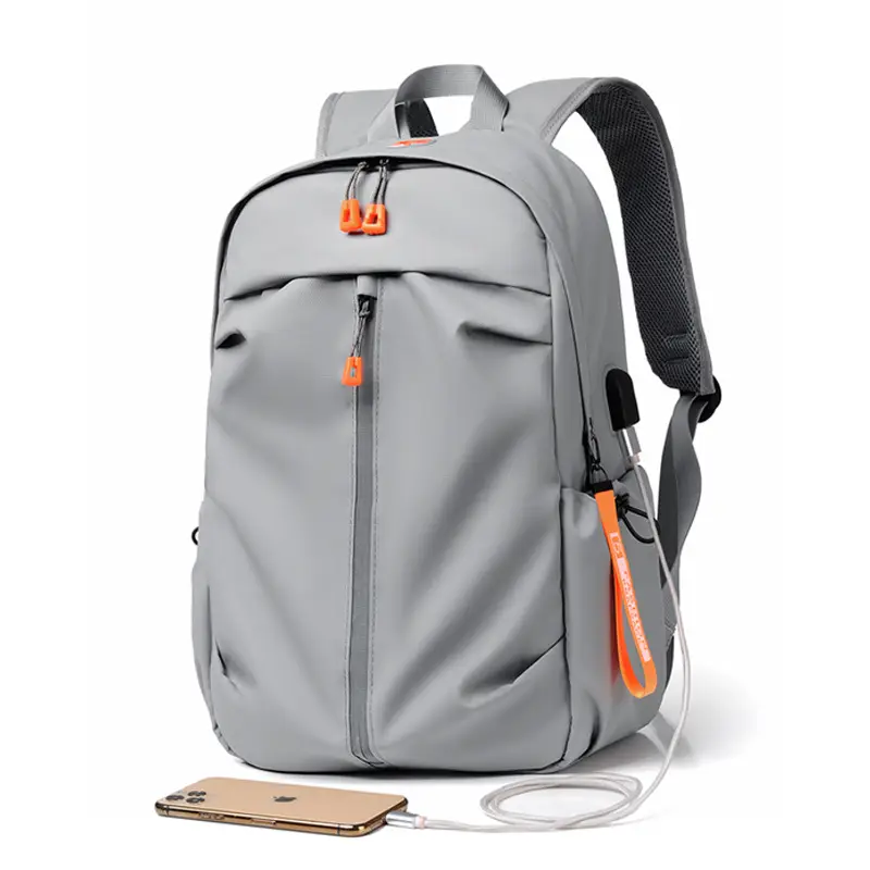 Light Gray Waterproof Men's Laptop Backpack