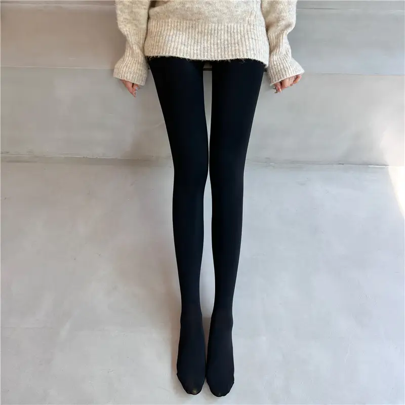 Women Velvet Thickened Pantyhose Winter Warm High-Density Nylon