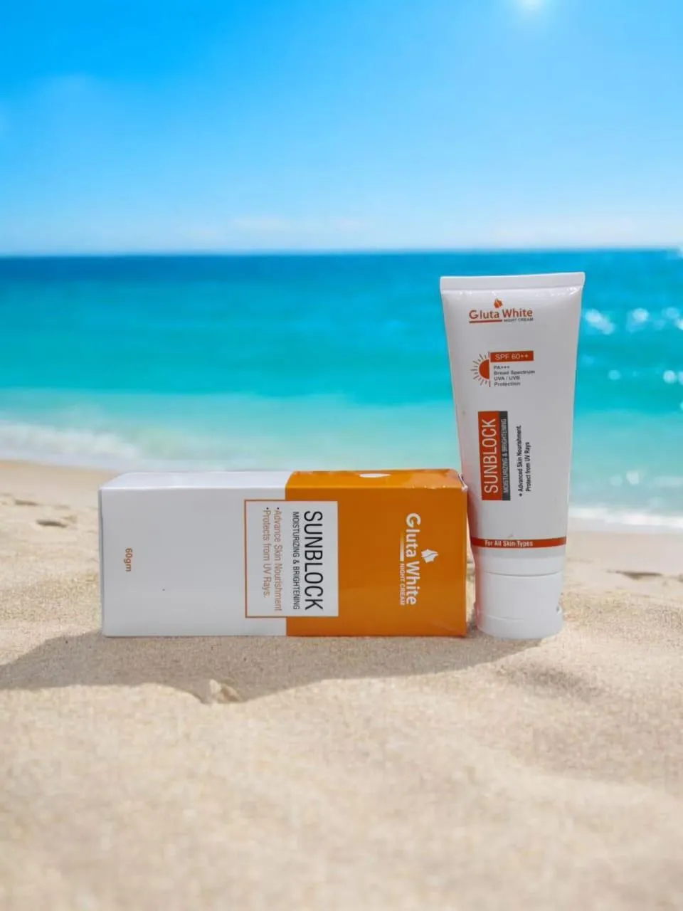 Gluta White Sunblock SPF 60+ All Skin Types