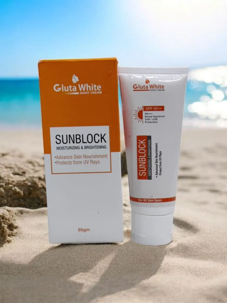 Gluta White Sunblock SPF 60+ All Skin Types