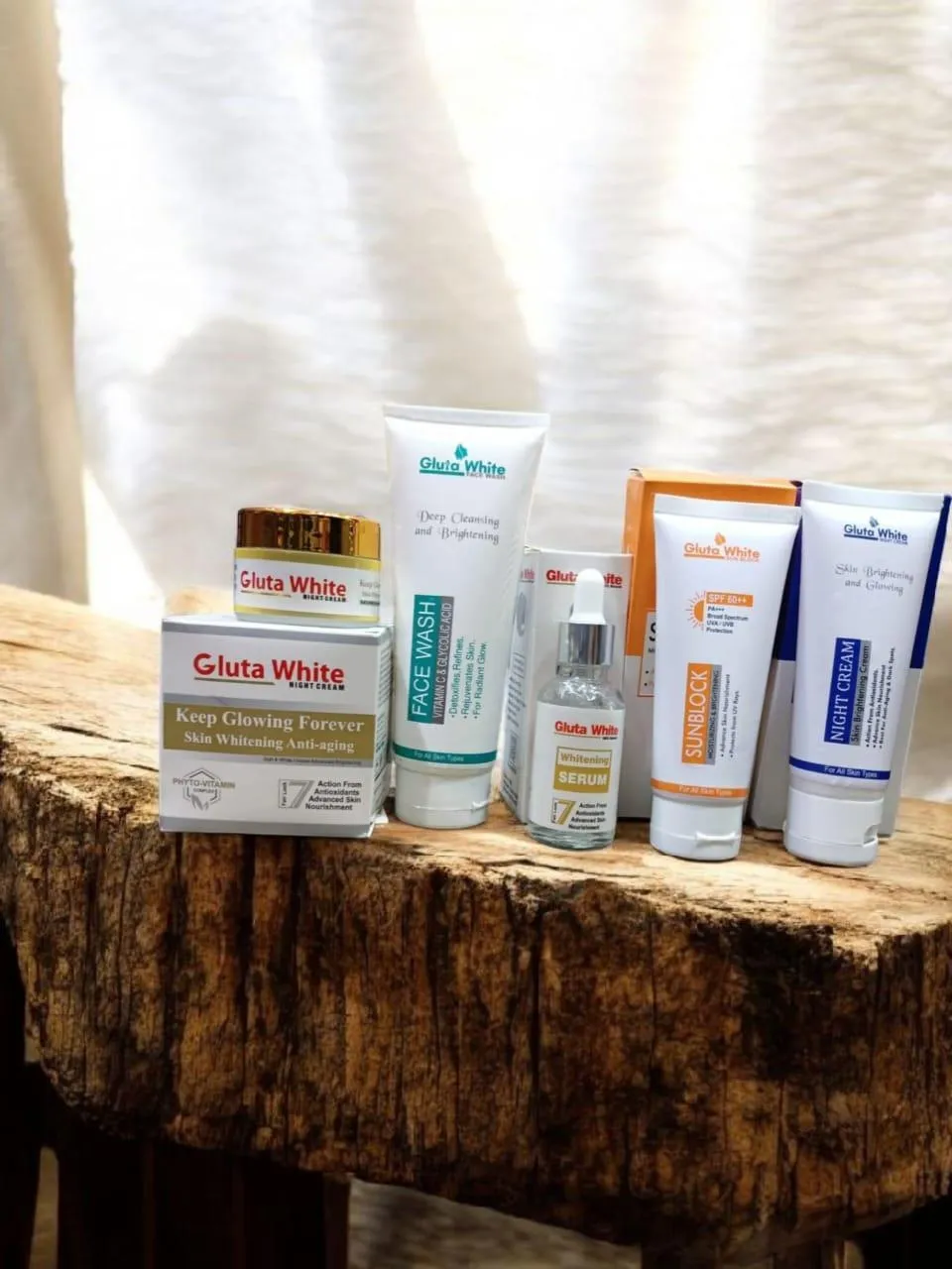 5 in 1 Skincare Bundle SPF 50+ Night Cream Whitening Serum