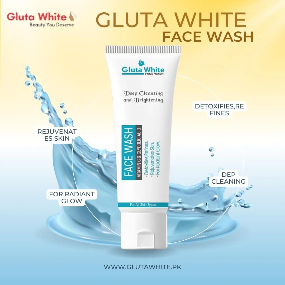 Gluta White Whitening Face Wash for All Skin Types