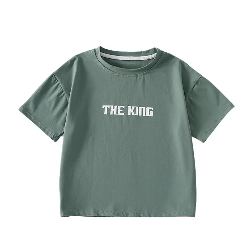 Boys Cotton Short Sleeve T-Shirt Summer Black 120cm